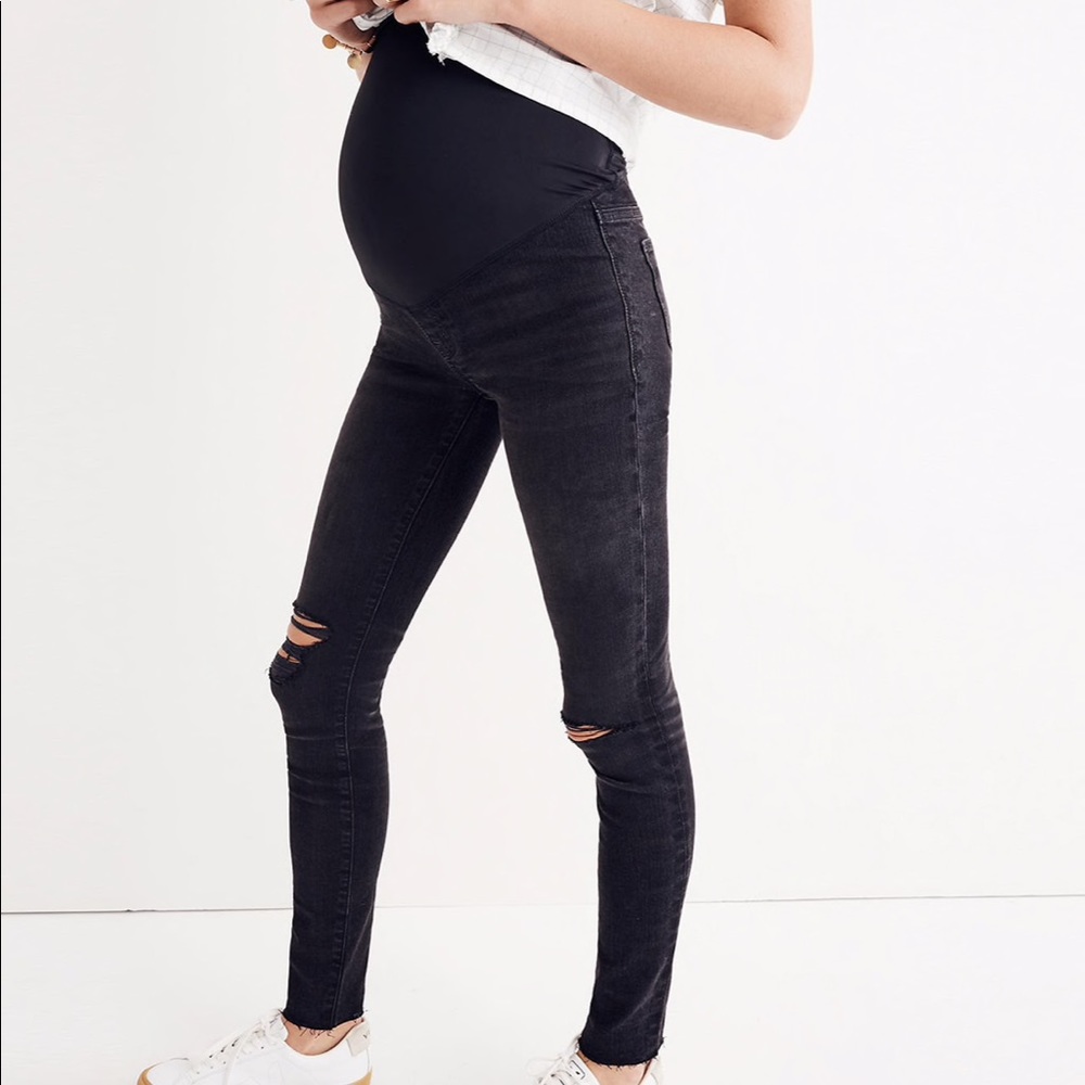 Madewell Maternity Skinny Jeans in Black Sea Sz 32